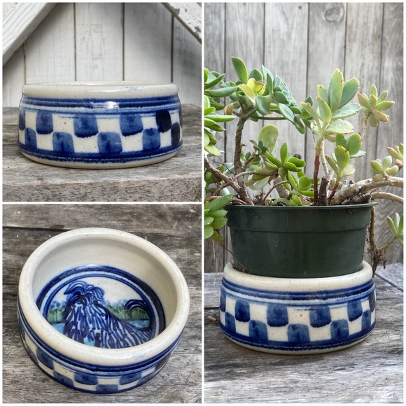 Handmade Ceramic Bowl Dog Dish Circle Catch All - Picture 1 of 6